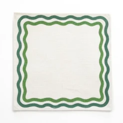 Pomegranate Inc Green Square Wave Placemat | Set of 4 Online