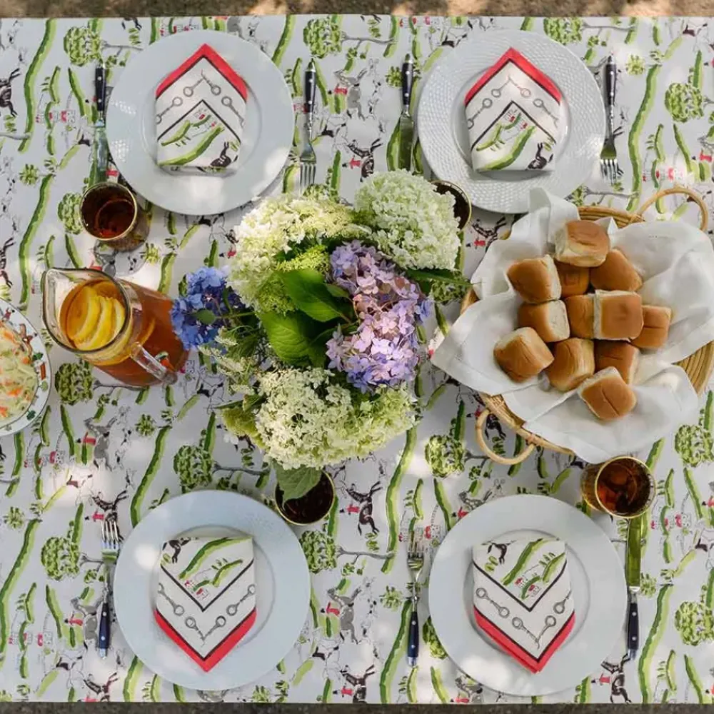 Pomegranate Inc Hunt Scene Tablecloth New