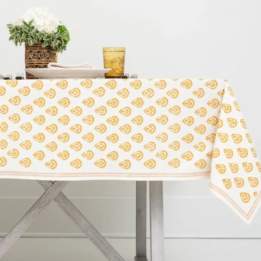 Pomegranate Inc India Hicks Home Carnation Golden Tablecloth Hot