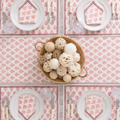 Pomegranate Inc India Hicks Home Carnation Blush Placemat | Set of 4 Sale
