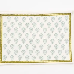 Pomegranate Inc India Hicks Home Carnation Seafoam Placemat | Set of 4 Hot