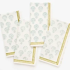 Pomegranate Inc India Hicks Home Carnation Seafoam Napkin | Set of 4 Online