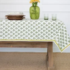 Pomegranate Inc India Hicks Home Carnation Hunter Green Tablecloth Online