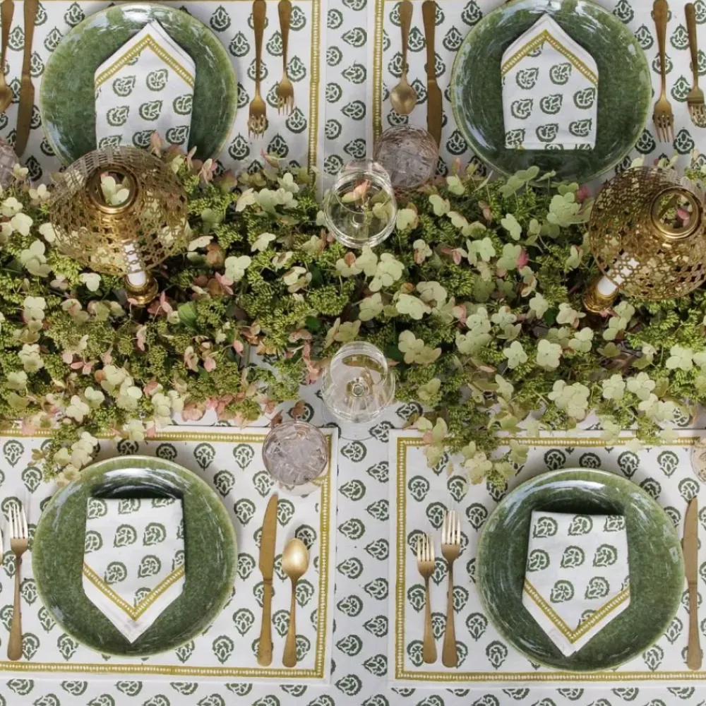 Pomegranate Inc India Hicks Home Carnation Hunter Green Tablecloth Online