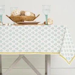 Pomegranate Inc India Hicks Home Carnation Seafoam Tablecloth Sale