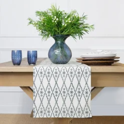 Pomegranate Inc India Hicks Home Diamond Blue Table Runner Best