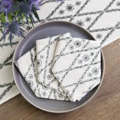 Pomegranate Inc India Hicks Home Diamond Blue Napkins | Set of 4 Best