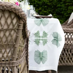 Pomegranate Inc India Hicks Home Embroidered Twin Palms Soft Sage Tablecloth Clearance