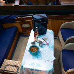 Pomegranate Inc India Hicks Home Embroidered Twin Palms Palladian Blue Tablecloth Clearance