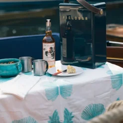 Pomegranate Inc India Hicks Home Embroidered Twin Palms Palladian Blue Tablecloth Clearance