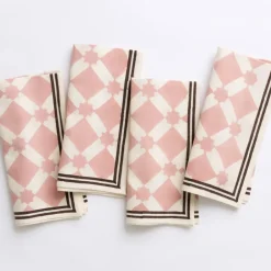 Pomegranate Inc India Hicks Home Latticework Blush Napkin | Set of 4 Best