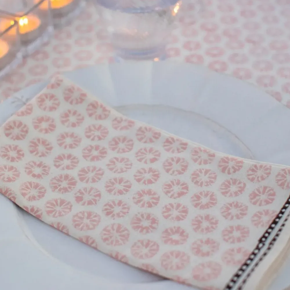 Pomegranate Inc India Hicks Home Mini Sea Biscuit Blush Napkins
