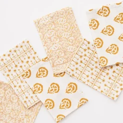 Pomegranate Inc India Hicks Home Multi Golden Cocktail Napkin | Set of 6 Hot