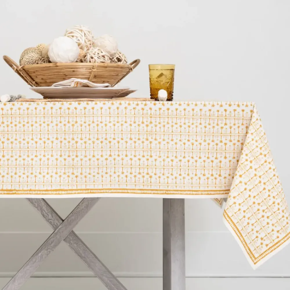 Pomegranate Inc India Hicks Home Palm Avenue Golden Tablecloth Hot