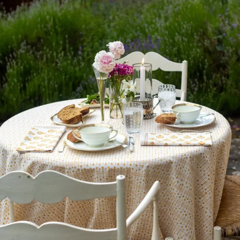 Pomegranate Inc India Hicks Home Palm Avenue Golden Tablecloth Hot