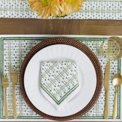 Pomegranate Inc India Hicks Home Palm Avenue Hunter Green Placemat | Set of 4 Best