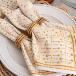 Pomegranate Inc India Hicks Home Palm Avenue Golden Napkin | Set of 4 Hot