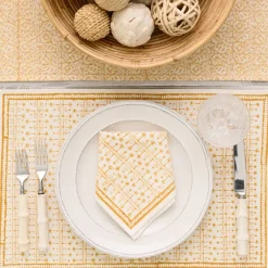 Pomegranate Inc India Hicks Home Palm Avenue Golden Placemat | Set of 4 Clearance