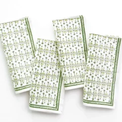 Pomegranate Inc India Hicks Home Palm Avenue Hunter Green Napkin | Set of 4