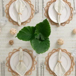 Pomegranate Inc India Hicks Home Palm Avenue Seafoam Tablecloth Outlet