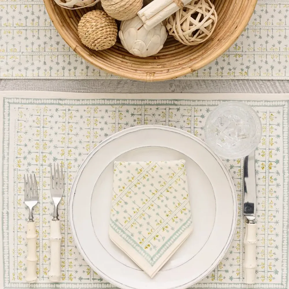 Pomegranate Inc India Hicks Home Palm Avenue Seafoam Placemat | Set of 4 Outlet