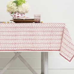 Pomegranate Inc India Hicks Home Palm Avenue Blush Tablecloth New