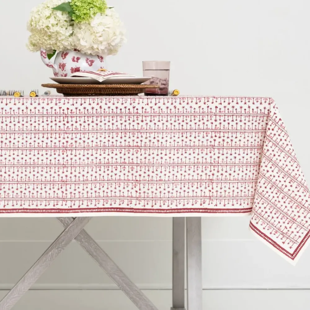 Pomegranate Inc India Hicks Home Palm Avenue Blush Tablecloth New