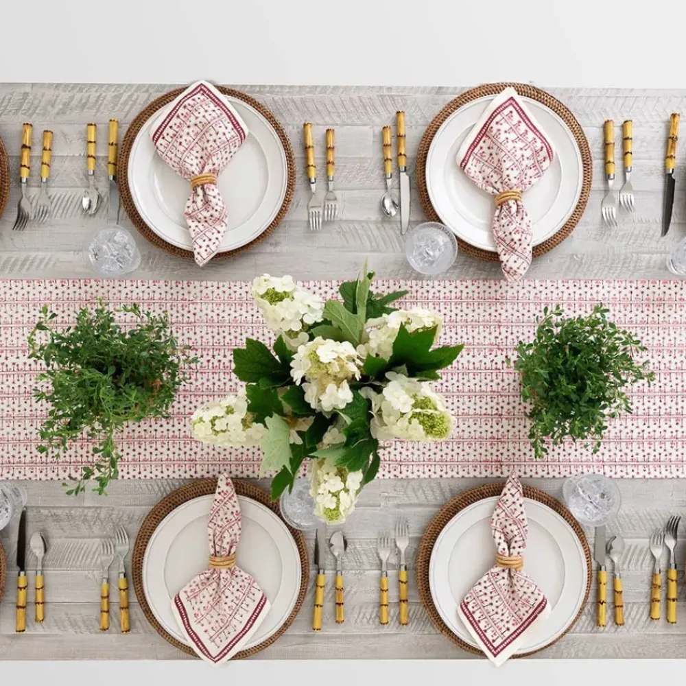 Pomegranate Inc India Hicks Home Palm Avenue Blush Table Runner Outlet