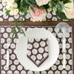 Pomegranate Inc India Hicks Home Sea Biscuit Chocolate Placemats Discount
