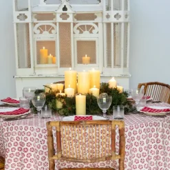 Pomegranate Inc India Hicks Home Sea Biscuit Red Tablecloth
