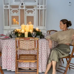 Pomegranate Inc India Hicks Home Sea Biscuit Red Tablecloth