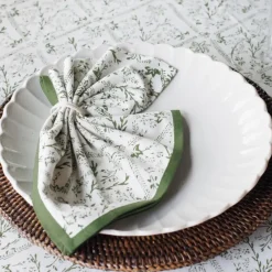 Pomegranate Inc India Hicks Home Sea Ferns & Domino Hunter Green Napkin | Set of 4 Outlet