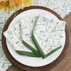 Pomegranate Inc India Hicks Home Sea Ferns & Domino Hunter Green Napkin | Set of 4 Outlet