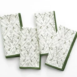 Pomegranate Inc India Hicks Home Sea Ferns & Domino Hunter Green Napkin | Set of 4 Outlet