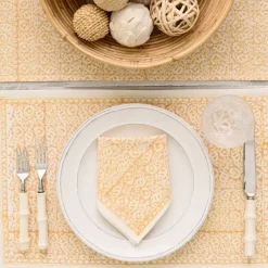 Pomegranate Inc India Hicks Home Seashell Golden Placemat | Set of 4 Discount