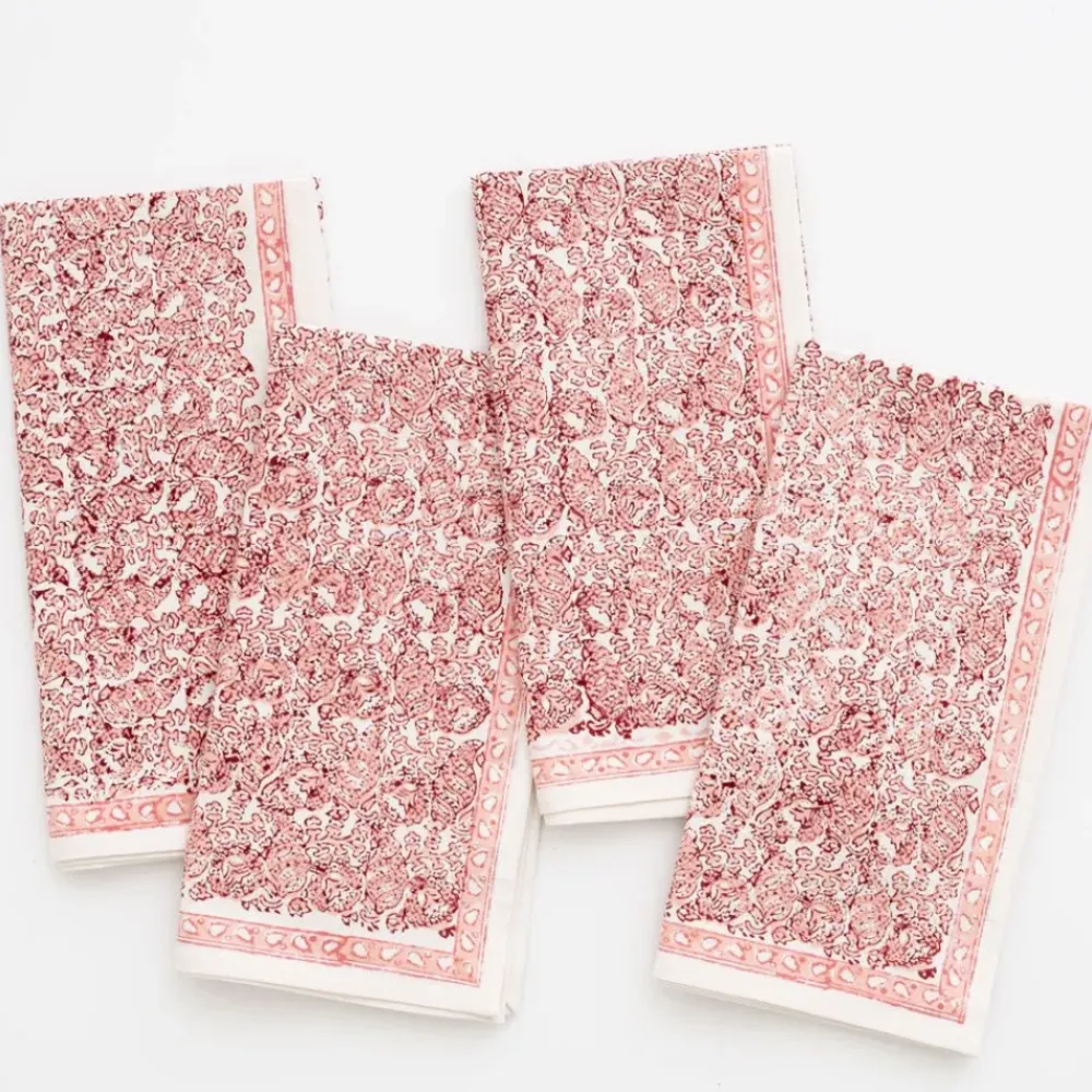 Pomegranate Inc India Hicks Home Seashell Blush Napkin | Set of 4 Hot