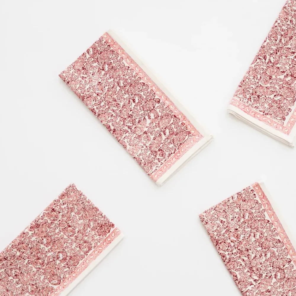 Pomegranate Inc India Hicks Home Seashell Blush Napkin | Set of 4 Hot