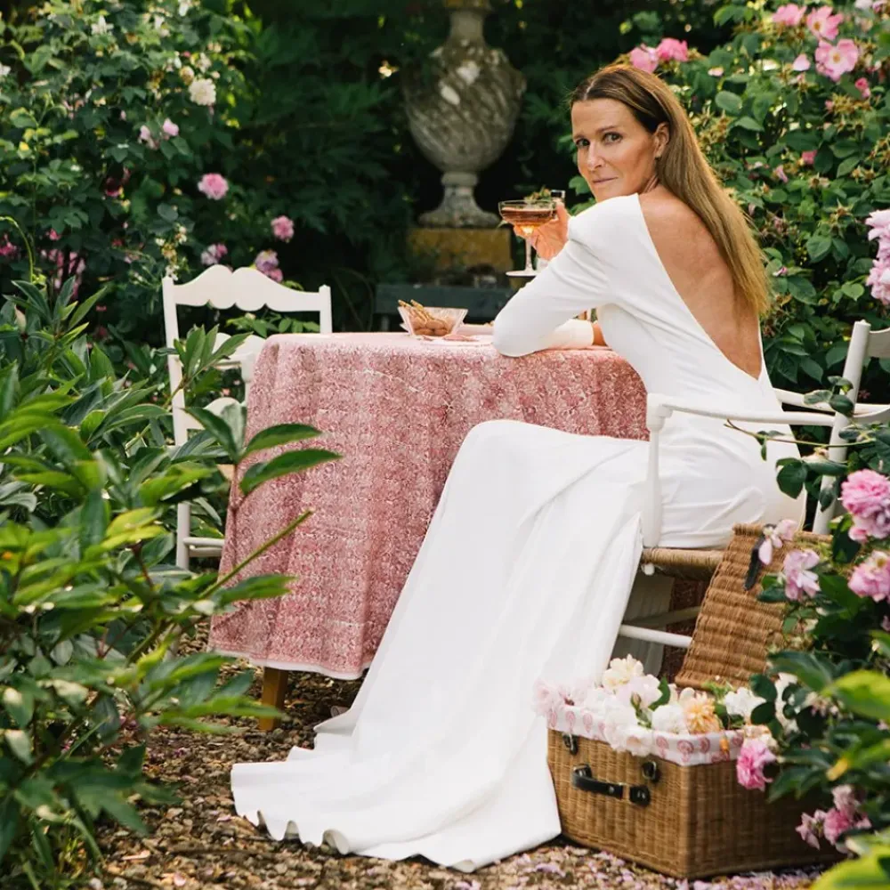 Pomegranate Inc India Hicks Home Seashell Blush Tablecloth