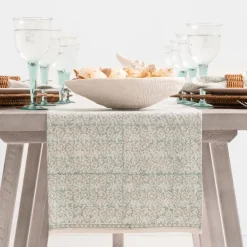 Pomegranate Inc India Hicks Home Seashell Seafoam Table Runner Outlet