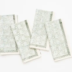 Pomegranate Inc India Hicks Home Seashell Seafoam Napkin | Set of 4 New