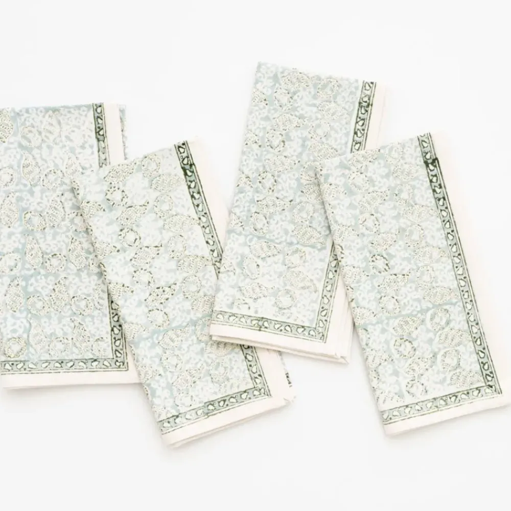 Pomegranate Inc India Hicks Home Seashell Seafoam Napkin | Set of 4 New