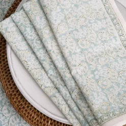 Pomegranate Inc India Hicks Home Seashell Seafoam Napkin | Set of 4 New