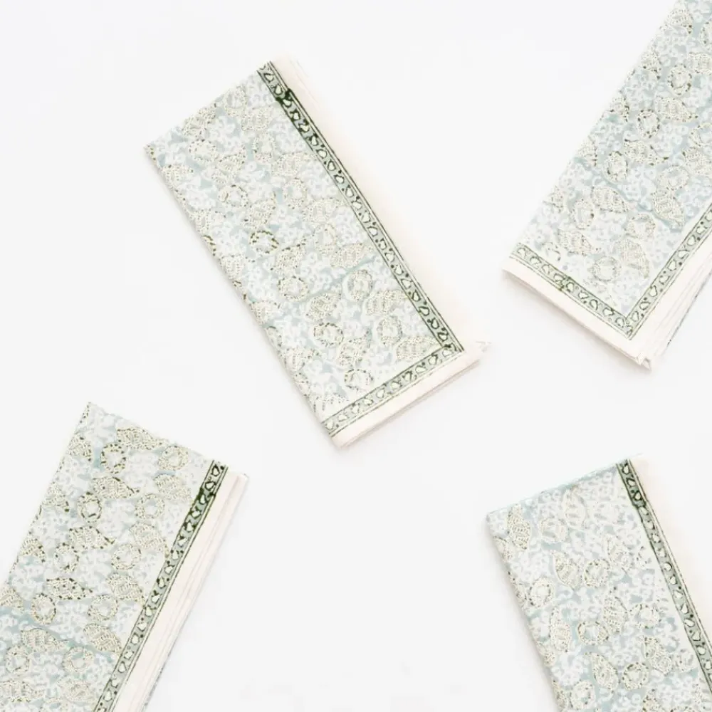 Pomegranate Inc India Hicks Home Seashell Seafoam Napkin | Set of 4 New