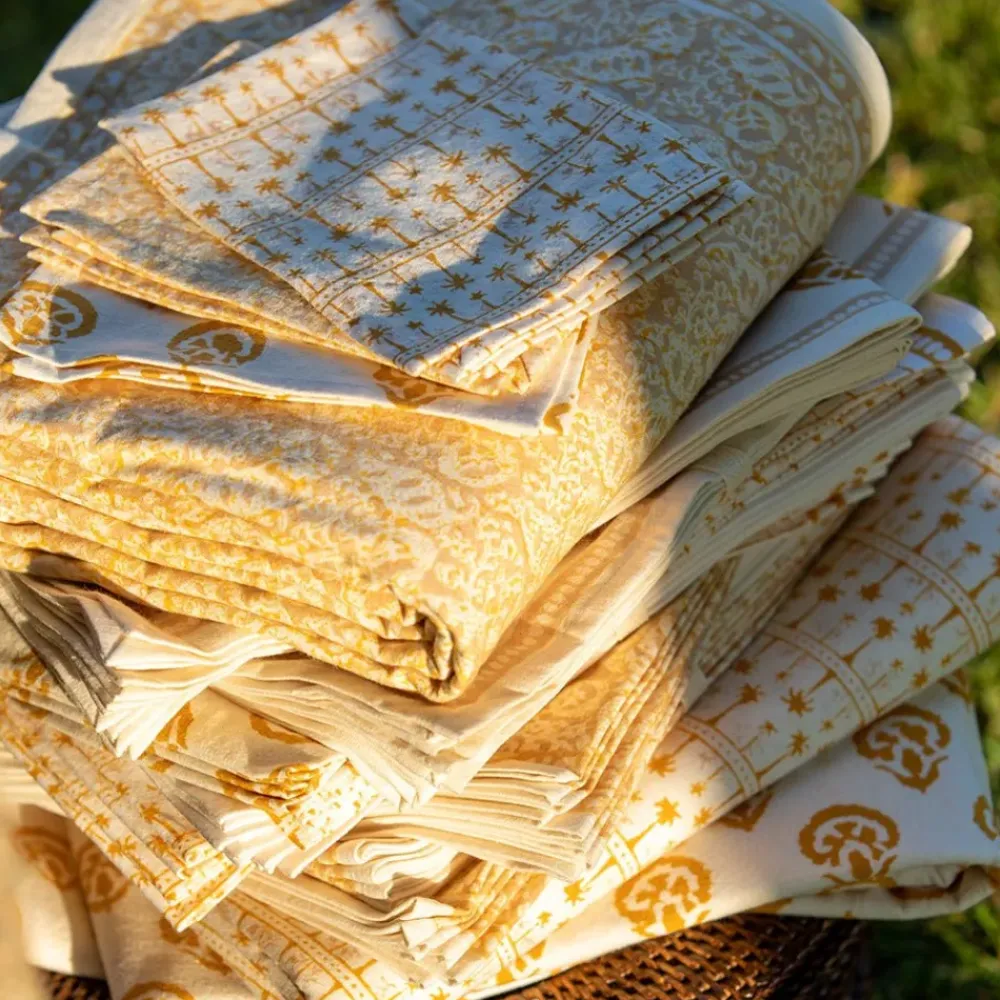 Pomegranate Inc India Hicks Home Seashell Golden Tablecloth