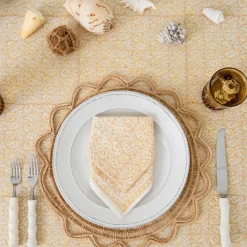 Pomegranate Inc India Hicks Home Seashell Golden Tablecloth