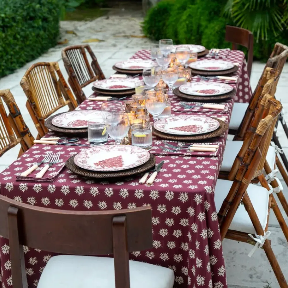Pomegranate Inc India Hicks Home Sparks Oxblood Tablecloth Online