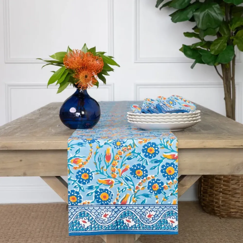 Pomegranate Inc Iznik Blue Table Runner Outlet