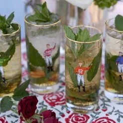 Pomegranate Inc Jockeys Drinking Glasses Mixed Set of 4 Best