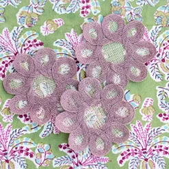 Pomegranate Inc Lavender Woven Doodles Coaster | Set of 4 Hot