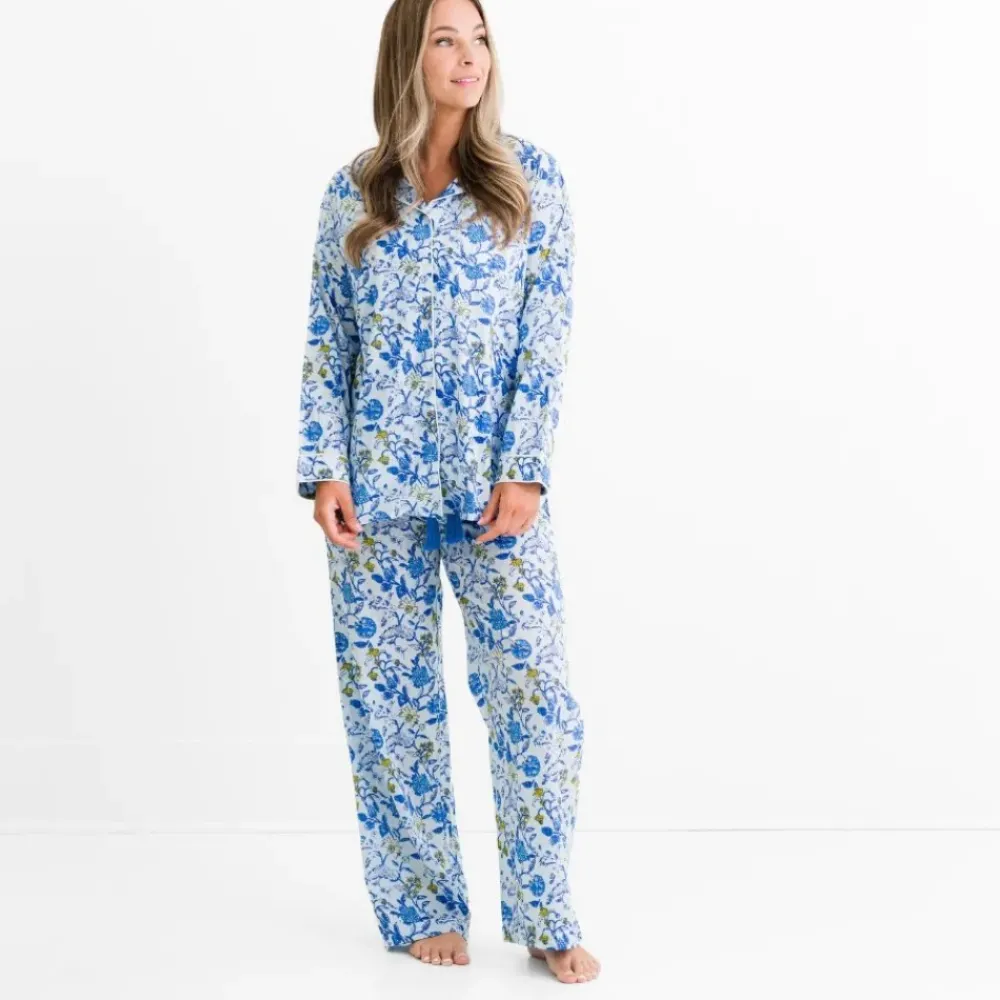 Pomegranate Inc Mila Floral Blue Pajama Top Discount